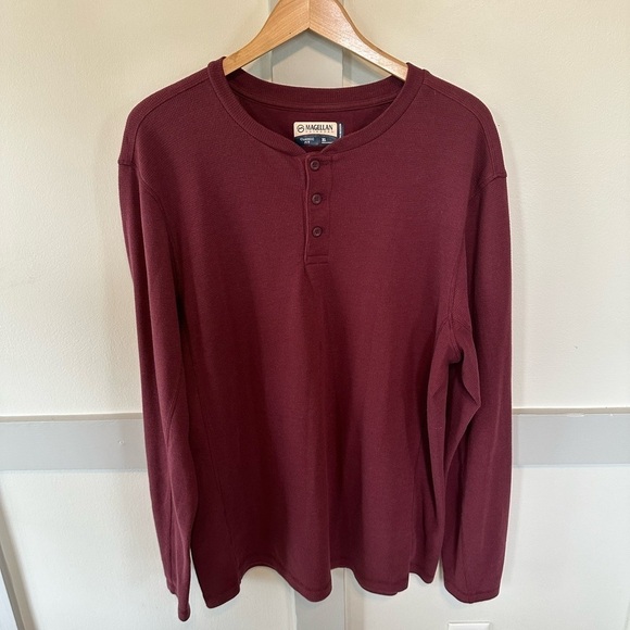 XL Men’s Magellan Long Sleeve Waffle Shirt - Picture 1 of 4